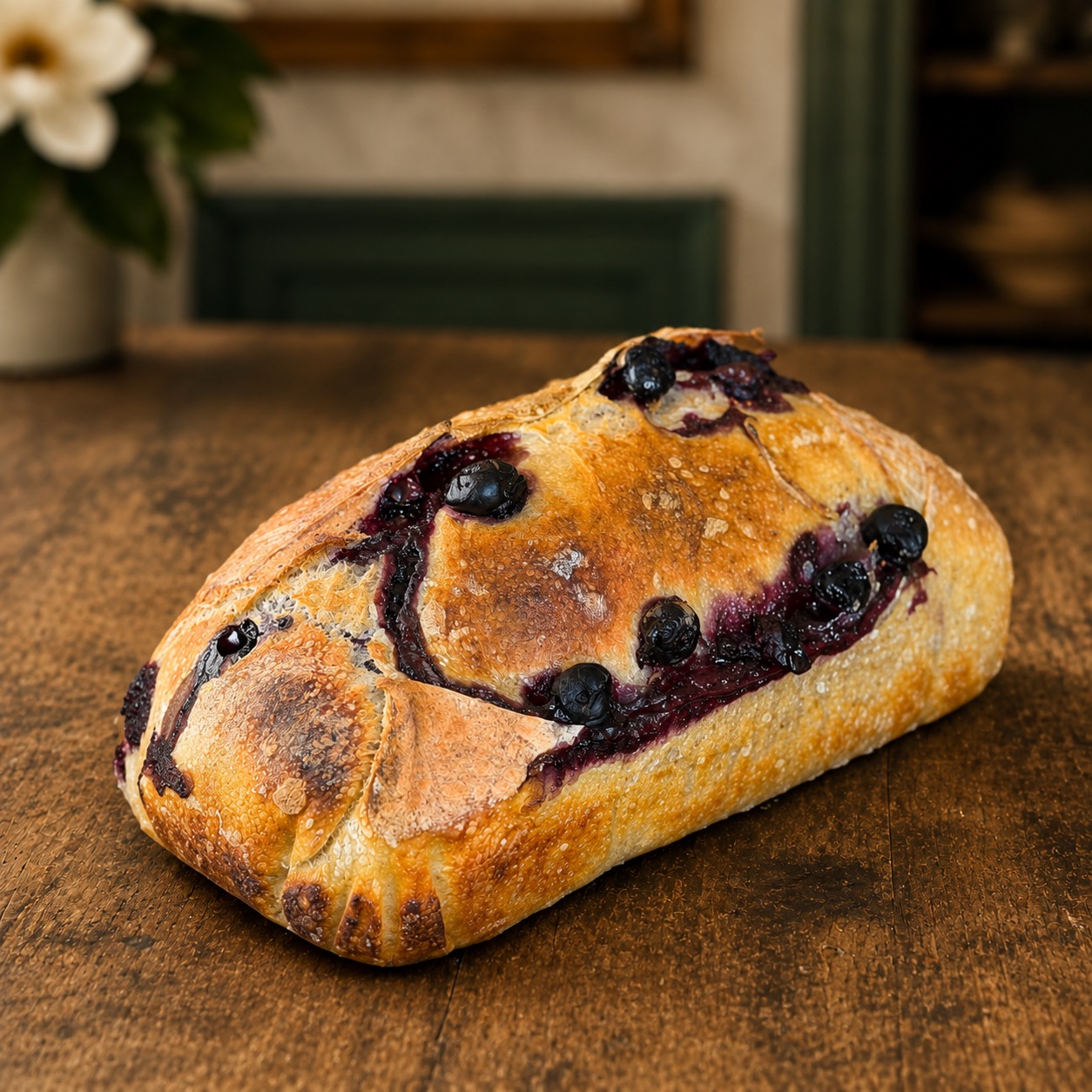 Rustic Blueberry Lemon Sourdough
